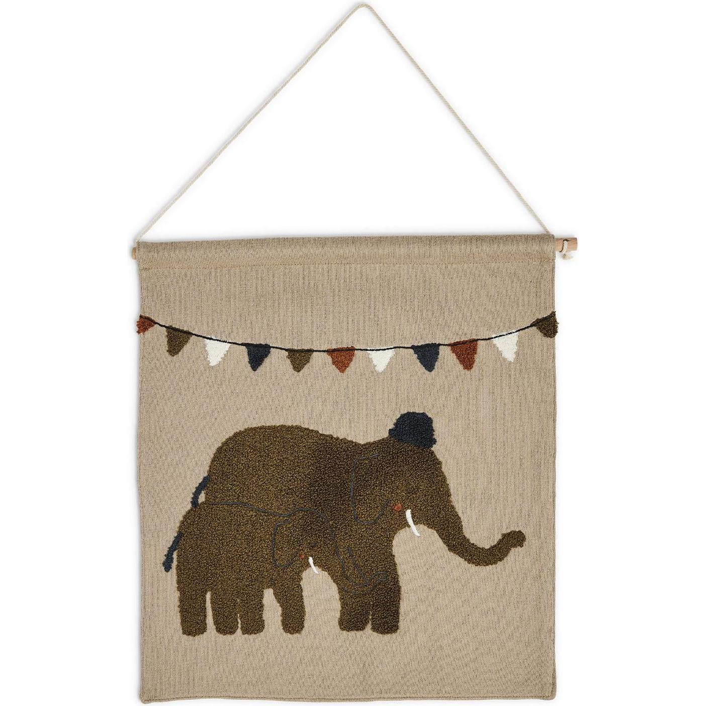 Smallstuff, Wanddeko, - Wall deco, elephants - 37x33 cm (40023-10) (37 x 33 cm)