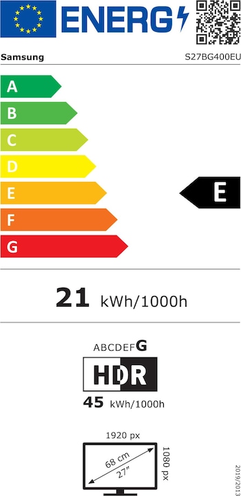Energie-Label Samsung Odyssey G4 - G40B (1920 x 1080 Pixel, 27")