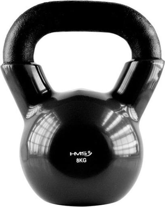 HMS 8kg Vinyle Kettlebell noir KNV08