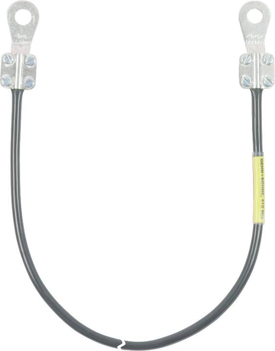 Actual product image Dehn 410930 Earth wire 10qmm/L 3,0m black w.2 cable lug