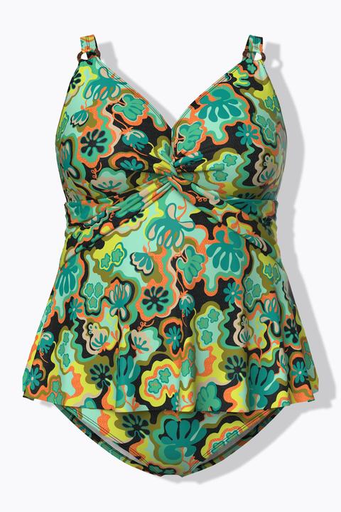 Produktbild Ulla Popken Tankini, Boho-Muster, Softcups, Träger verstellbar, recycelt (42)