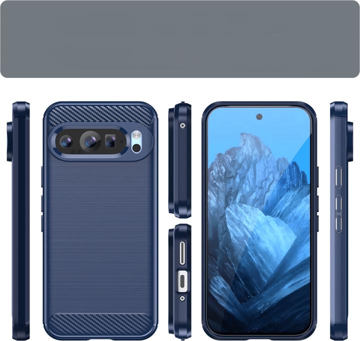 Produktbild Cover-Discount Google Pixel 9 / 9 Pro - Metall Carbon Look Hülle (Google Pixel 9, Google Pixel 9 Pro)