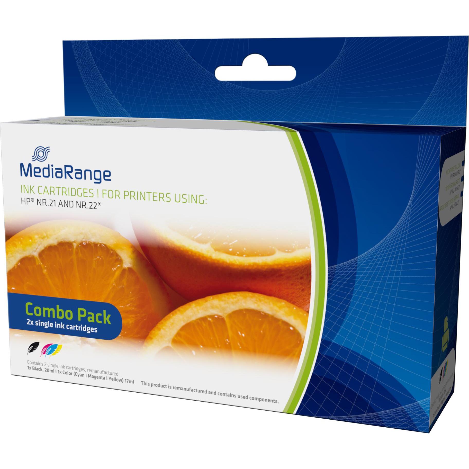 MediaRange, Druckerpatrone, Schwarz, Farbe (Cyan, Magenta, Gelb) (BK, Color)