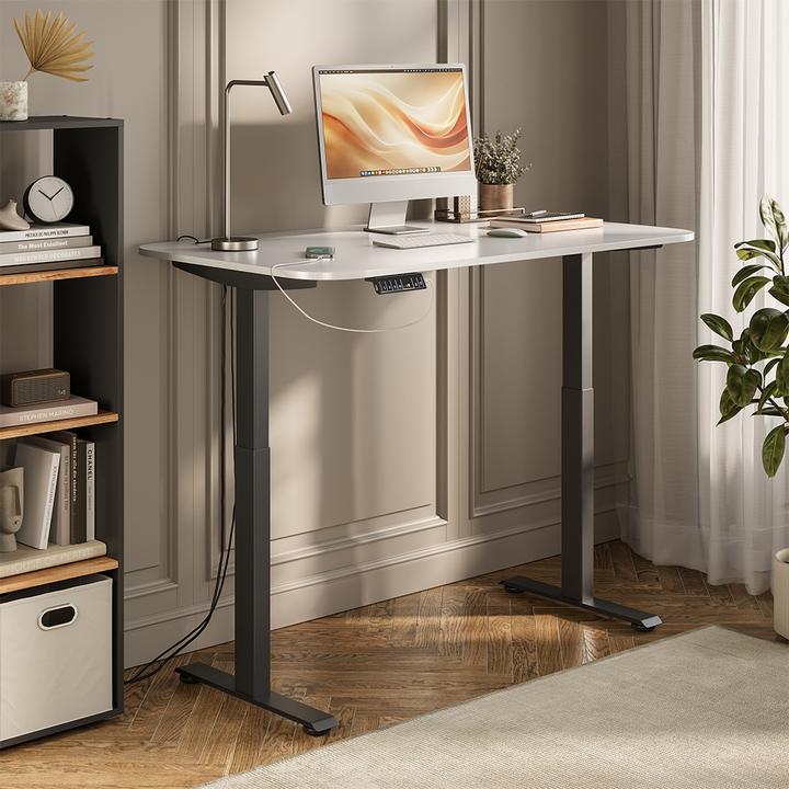 Produktbild Vicco Schreibtisch Elevate, Weiss/Schwarz, 180 x 57.5 cm (140 x 80 x 120 cm)