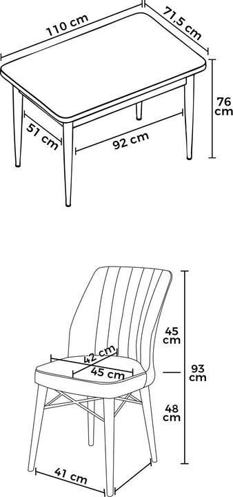 Image du produit Hanah Home Arp Dining TableChairs Set