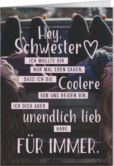 Produktbild Anderskartig Karte Modern Times Hey Schwester 11,5x16cm