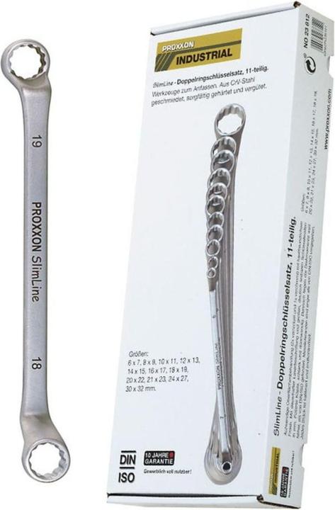 Actual product image Proxxon SlimLine double ring spanner set