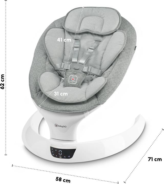 Produktbild BabyGo Swing grau