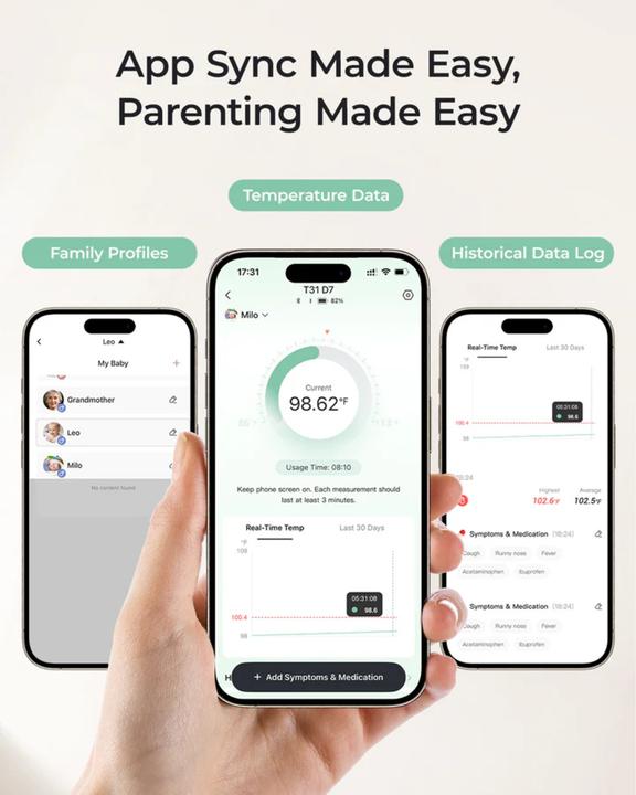 Produktbild Momcozy Smartes Babythermometer (Achselhöhle)