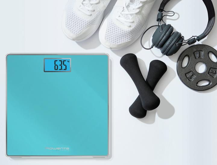 Actual product image Rowenta Classic BS1503 Square Turquoise Electronic personal scale (160 kg)