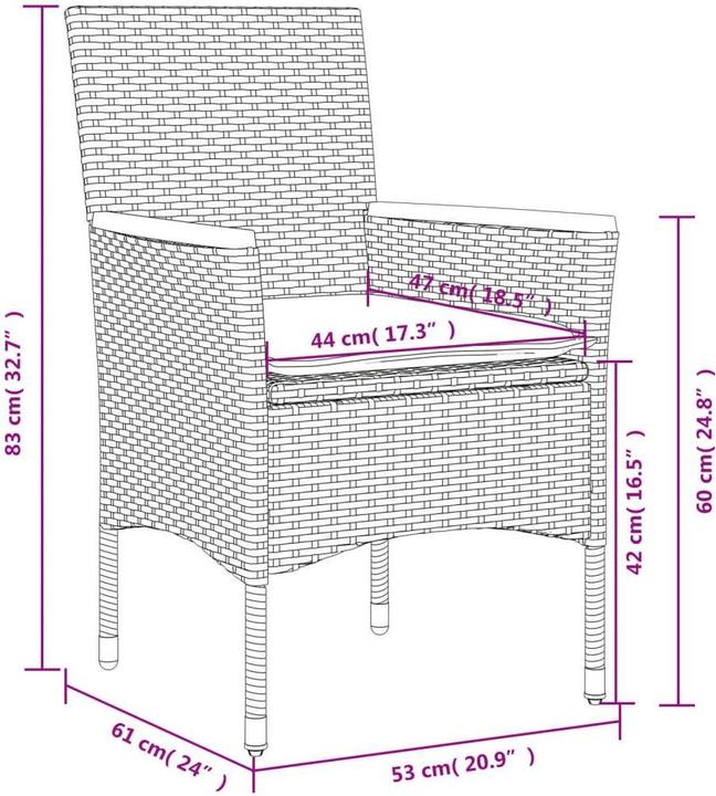 Produktbild vidaXL Garten Essgruppe