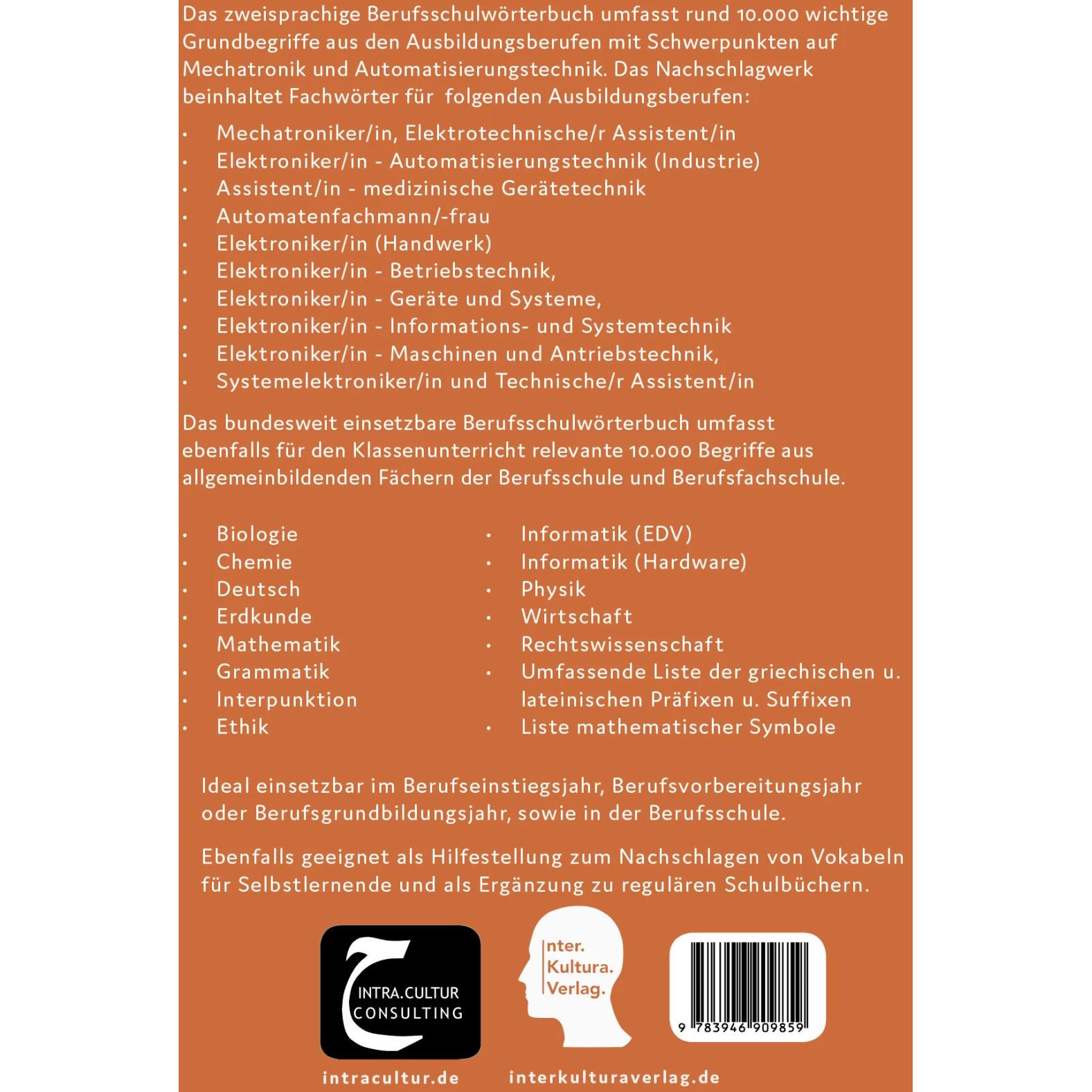 Thumbnail - Berufsschulwörterbuch für Mechatronik und Automatisierungstechnik, Fachbücher von Interkultura Verlag - Social Business ...