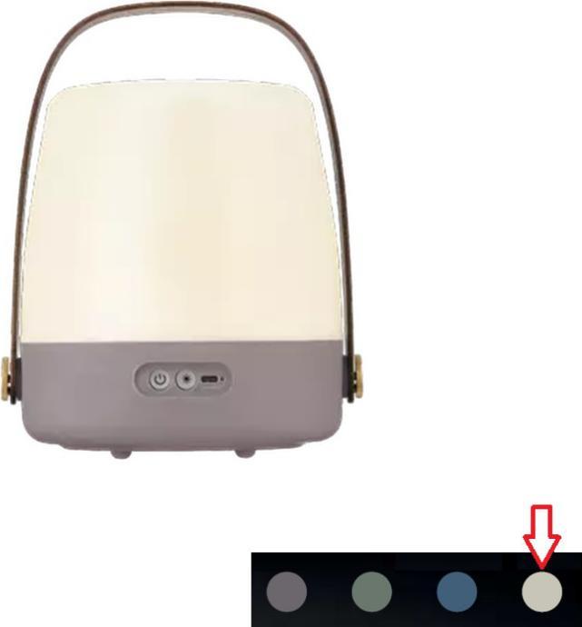 Actual product image Kooduu Speaker lamp lite up JBL mini sand