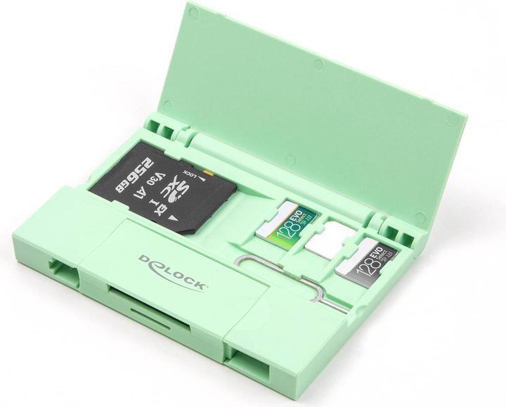 Produktbild Delock 91015 - Card Reader USB 5 Gbps USB Type-C Typ-A für SD und Micro SD Speicherkart (USB-C 3.2 Gen 1)