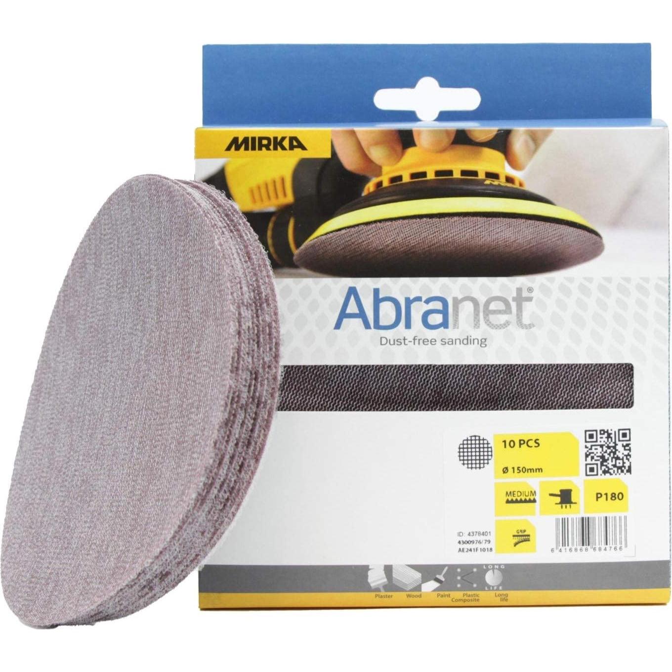 Mirka, Abrasivi, ABRANET Ø:150mm Grip P180 10 pz.