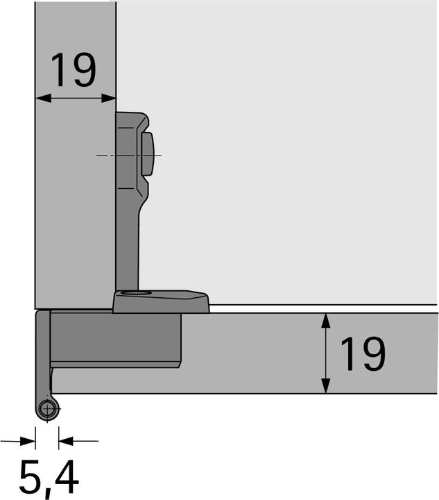 Actual product image Hettich Single-axis potting belts Selekta Pro 2000, door support 15/16 mm, corner b