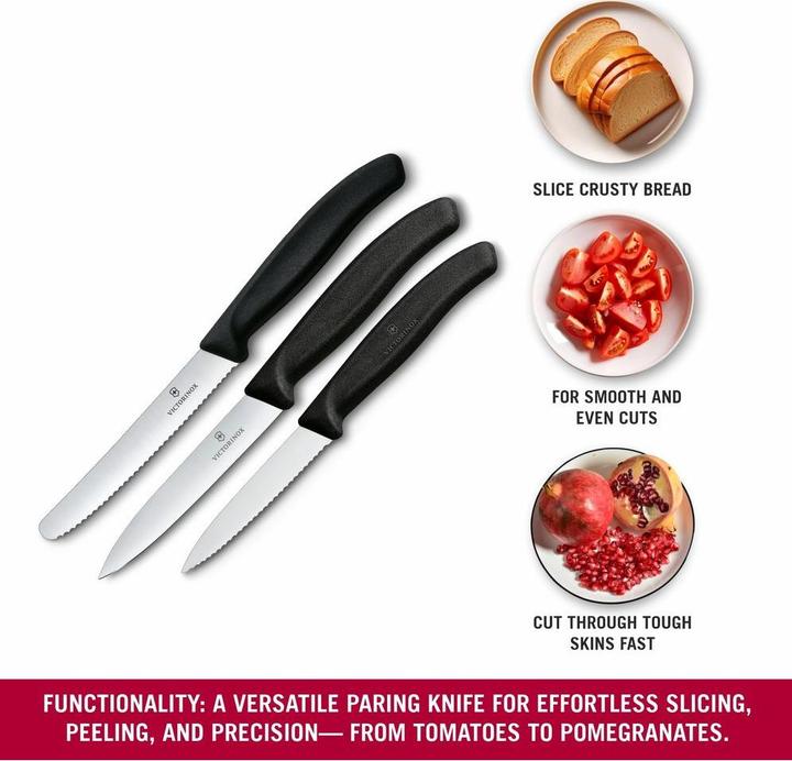 Produktbild Victorinox Swiss Classic Gemüsemesser-Set 3-teilig mit Klingenschutz (8 cm)