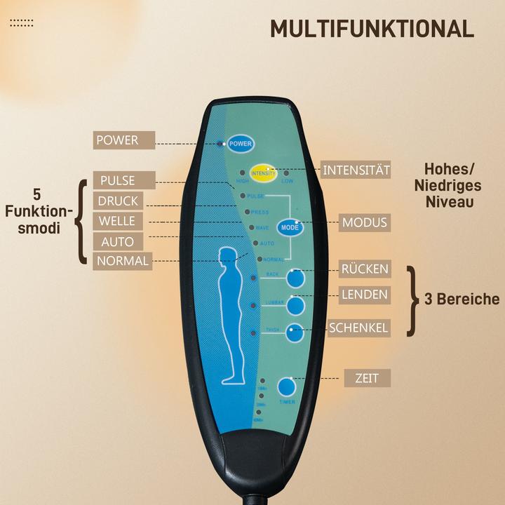 Produktbild Vinsetto Bürostuhl mit Massagefunktion (50 - 68 cm)