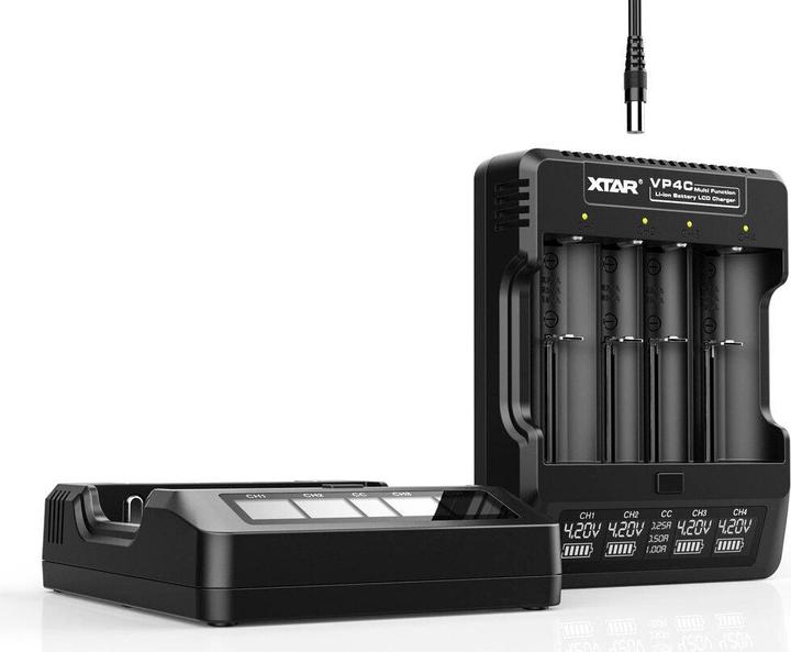 Actual product image Xtar VP4C charger for 18650 batteries (1 pcs., A, C, D, AAA, AAAA, AA)