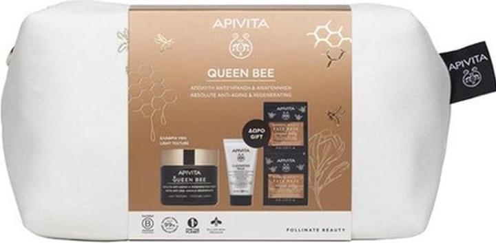 Actual product image Apivita Queen Bee Light Texture with Cleansing Milk and Jelly Mask (Cleansing gel)