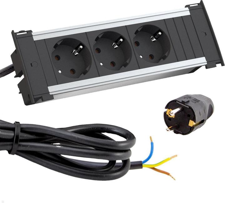 Produktbild Bachmann 927.000 Steckdose 3 x Type E (3 x, CEE 7/3, 2 m)