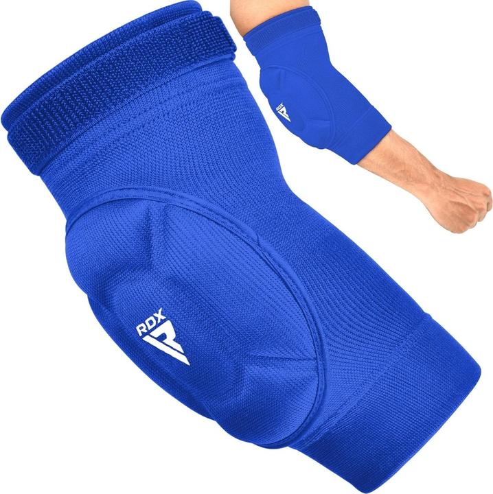 Produktbild Rdx Ellenbogenschutz aus Schaumstoff Blau/Weiss-L (L, Ellbogenschoner, Paar)