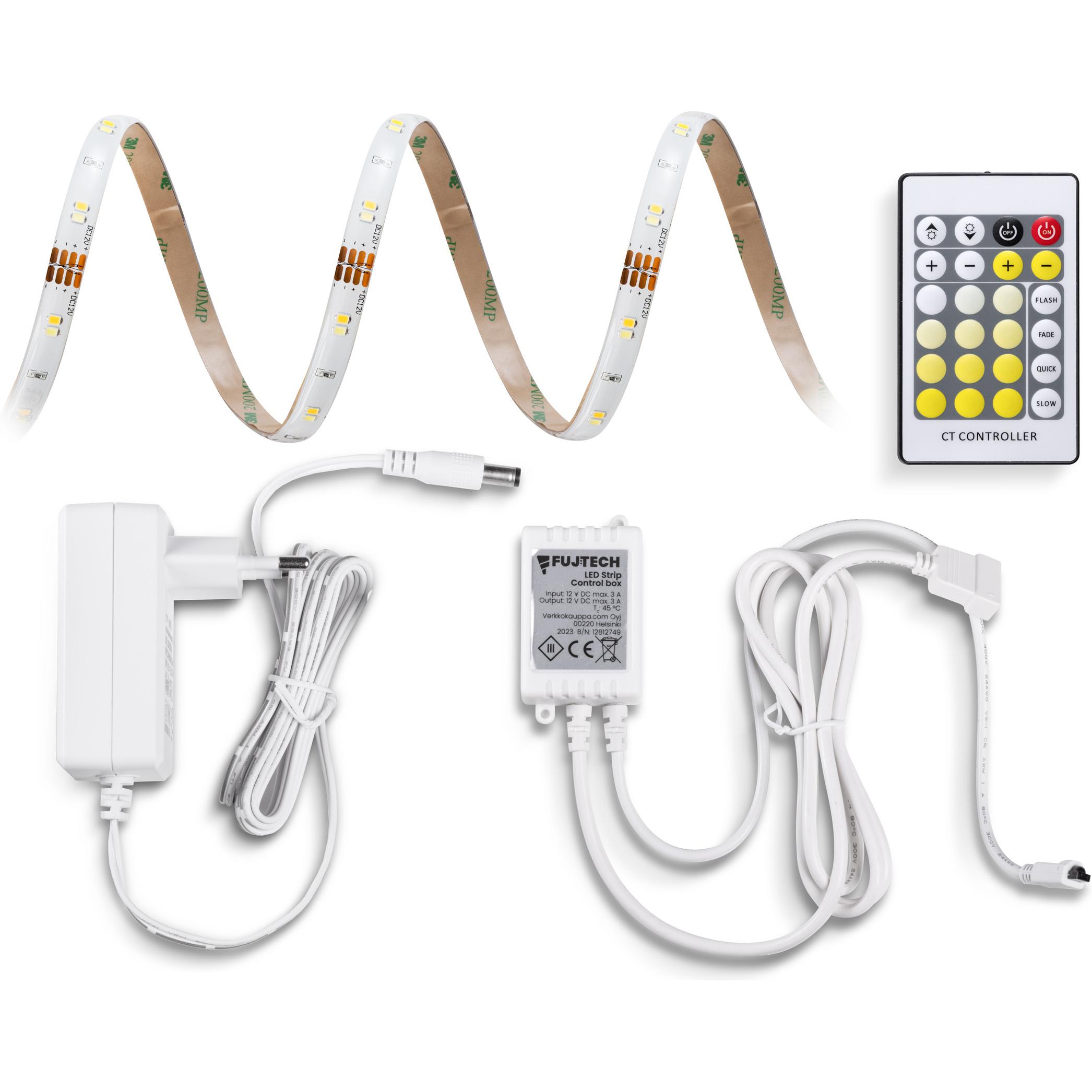 Fuj Tek, Striscia LED, LED Strip W Light Strip, 3 m, white tone (300 cm, Interno)