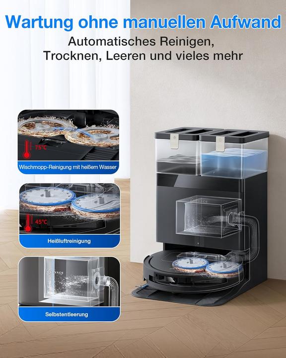 Image du produit Ecovacs DEEBOT T50 OMNI Gen3 (25000 Pa, Tampons d'essuyage (rotatifs))