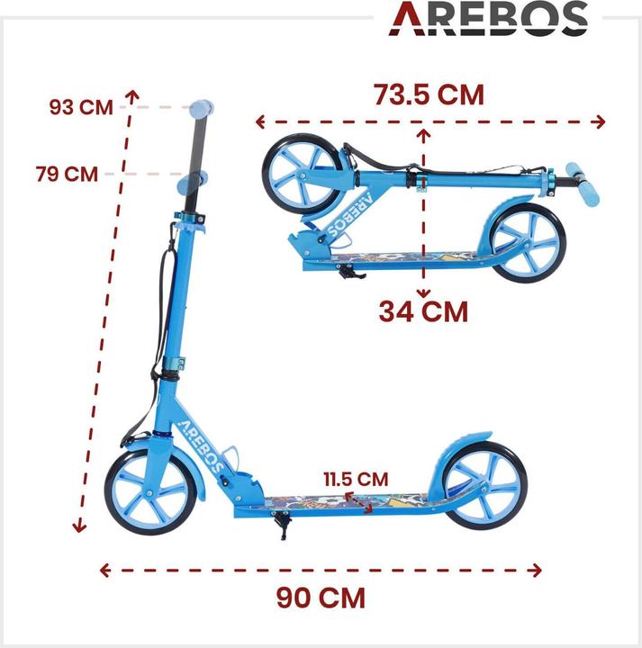 Actual product image Arebos Tretroller