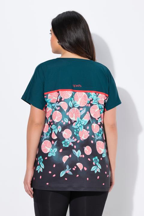 Image du produit Ulla Popken T-shirt oversize technique. Décolleté carré et manches courtes (50, 52)