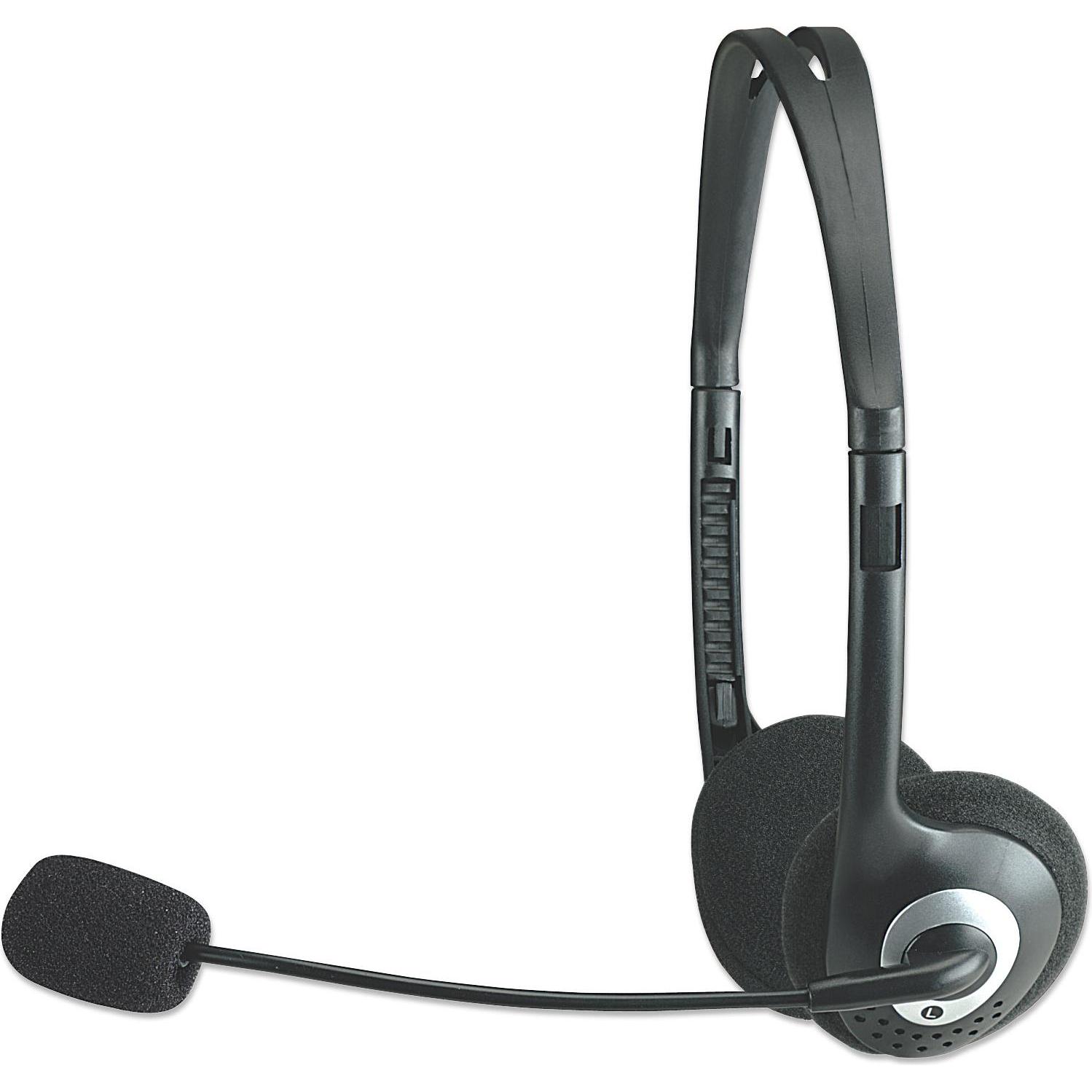 Thumbnail - Manhattan Stereo Headset (Kabelgebunden), Office Headset, Schwarz