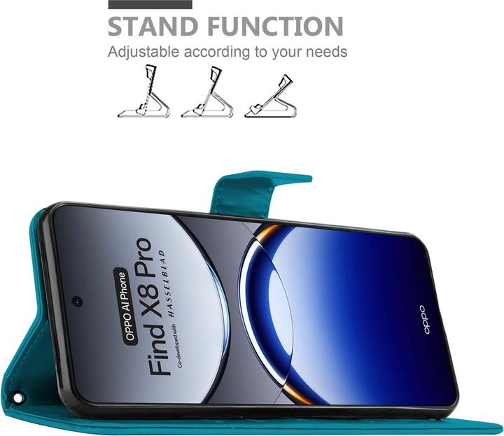 Produktbild Cadorabo Hülle für Oppo Find X8 Pro mit Blumen Muster (Oppo Find X8 Pro)