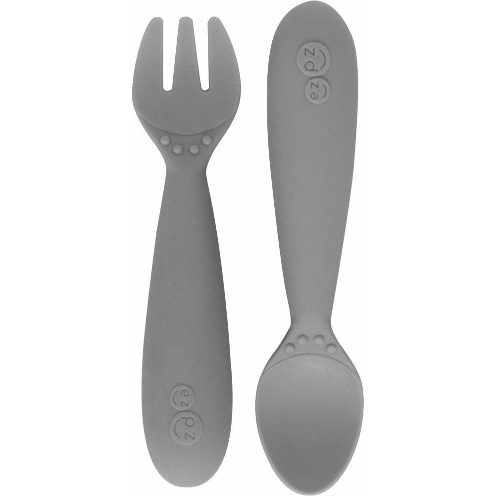 EZ-PZ, Kindergeschirr + Kinderbesteck, ezpz Mini Gabel und Löffelset
