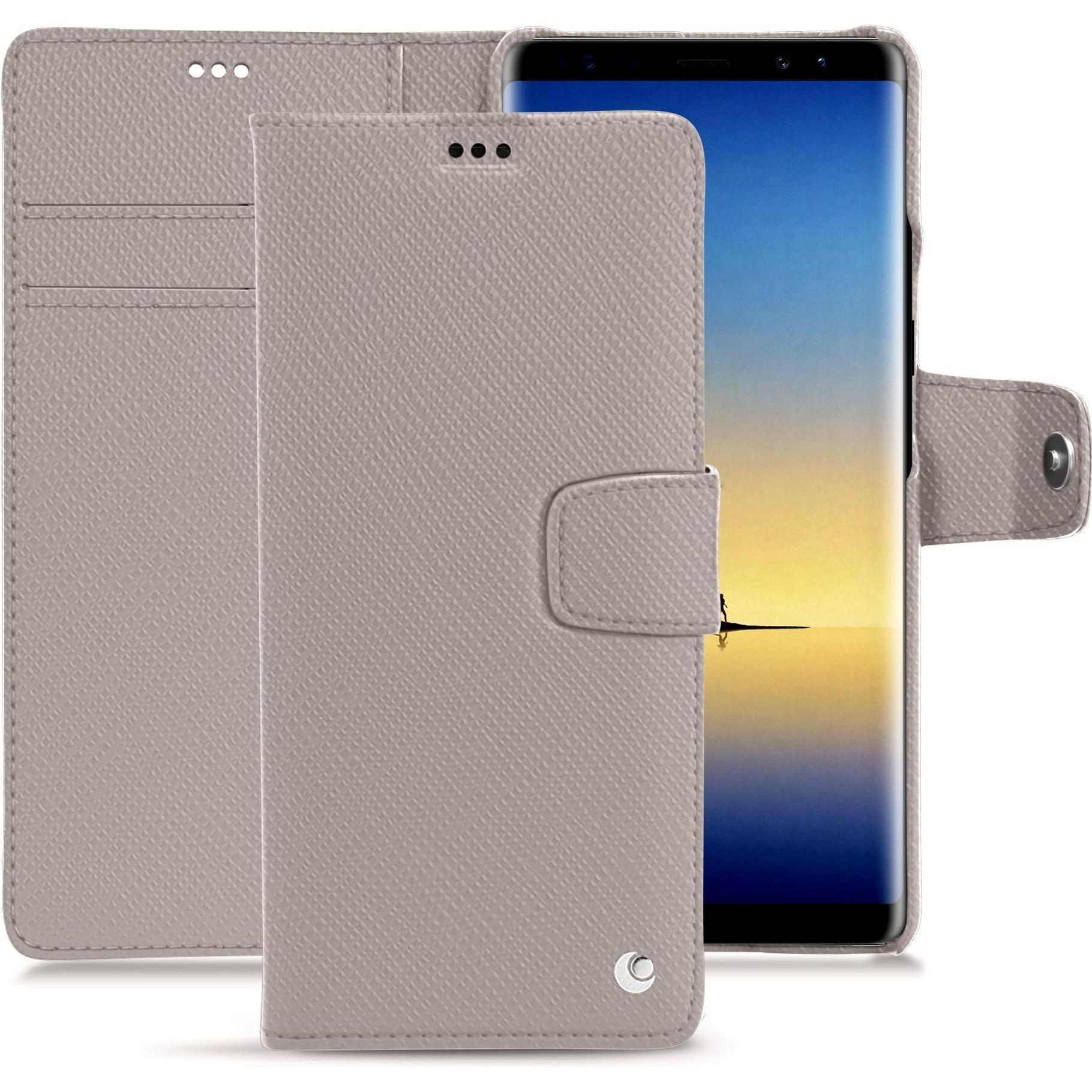 Noreve Lederschutzhülle Wallet (Apple iPhone 7 Plus), Smartphone Hülle, Orange
