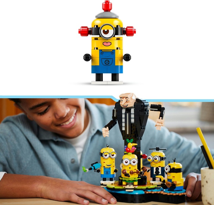 Actual product image LEGO Gru and the Minions made from bricks (75582, LEGO Minions)