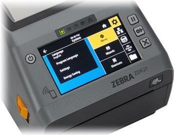 Actual product image Zebra ZD621d, 12 dots/mm (300dpi), cutter, linerless, RTC, USB, USB host, RS232, BT, Ethernet, WLA (300 dpi)