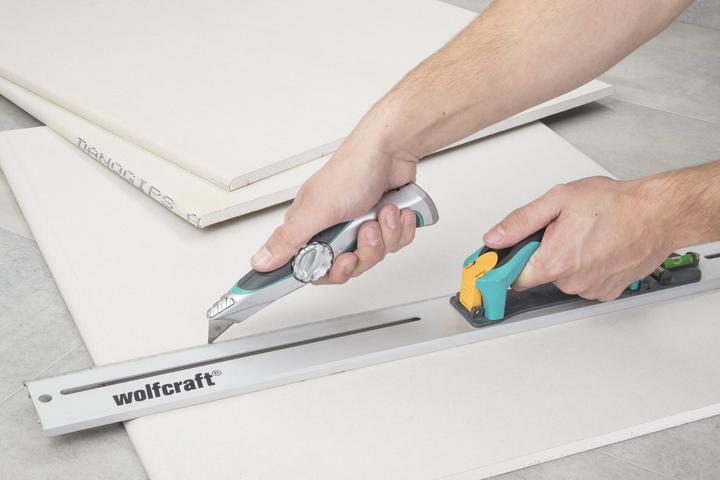 Produktbild wolfcraft 1 Profi Trapezklingenmesser + Köcher (Cutter)