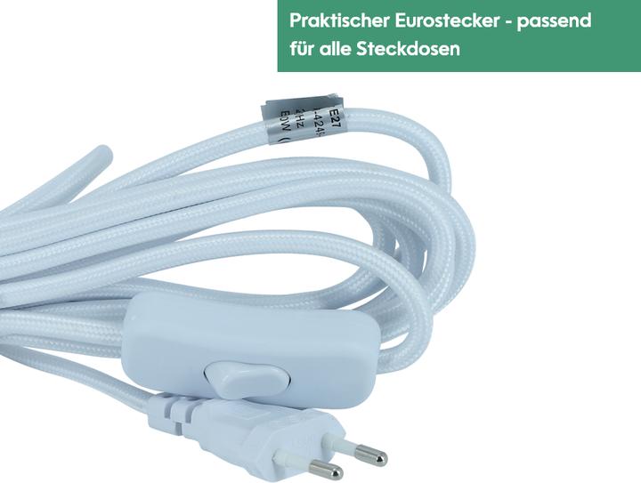 Image du produit Parus by Venso Support de lampe E27 avec câble de 4 m, photosynthèse améliorée et formation de chlor (LED)