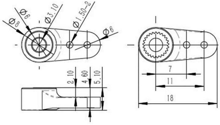 Produktbild KST Servoarm Aluminium 25T-6, 18 mm 1 Stück