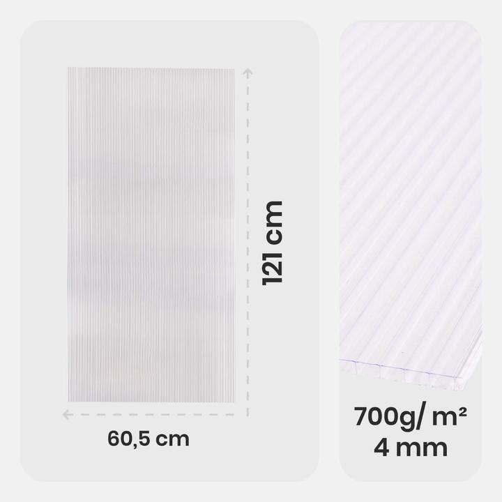Actual product image Arebos Hohlkammerstegplatten