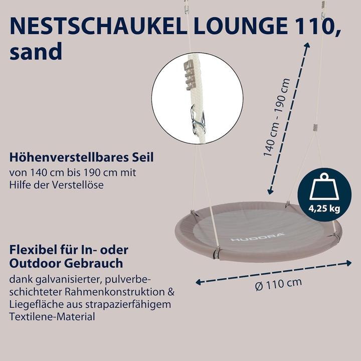 Actual product image Hudora Nest Swing Lounge