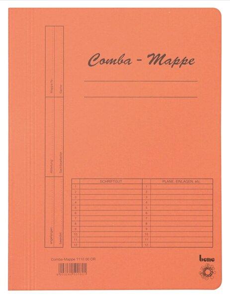 Esselte Dreiflügelmappe Bene Comba DIN A4 Manilakarton Verschlusslasche 240 x 320 Orange (A4, 1 x)