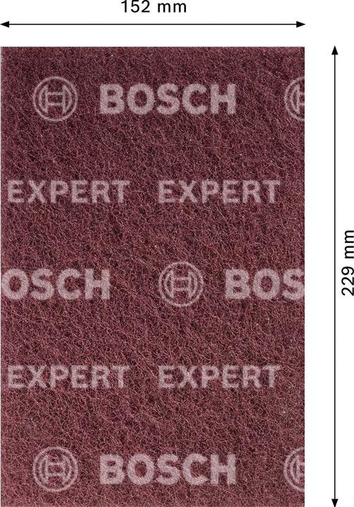 Produktbild Bosch Professional Zubehör EXPERT N880 Vliespad zum Handschleifen, 152 x 229 mm, mittleres AlOx (Mittleres AlOx)