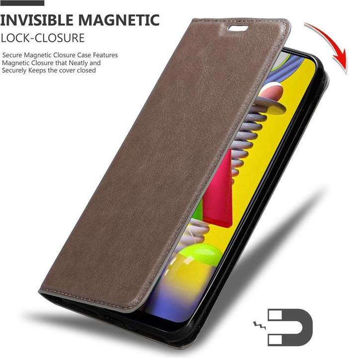 Actual product image Cadorabo Book Invisible Magnet Cover (Samsung Galaxy M31)