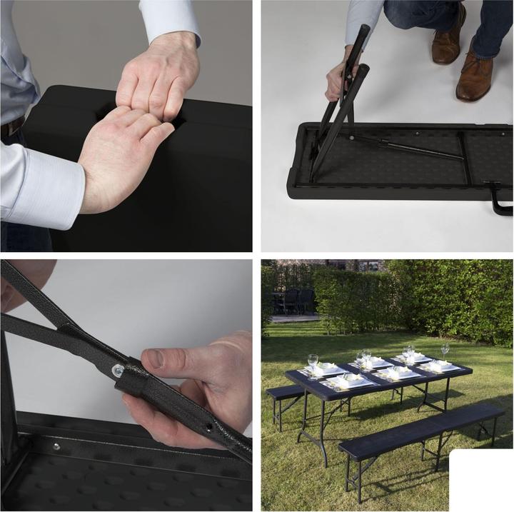 Image du produit Perel Banc pliant RattanOptik