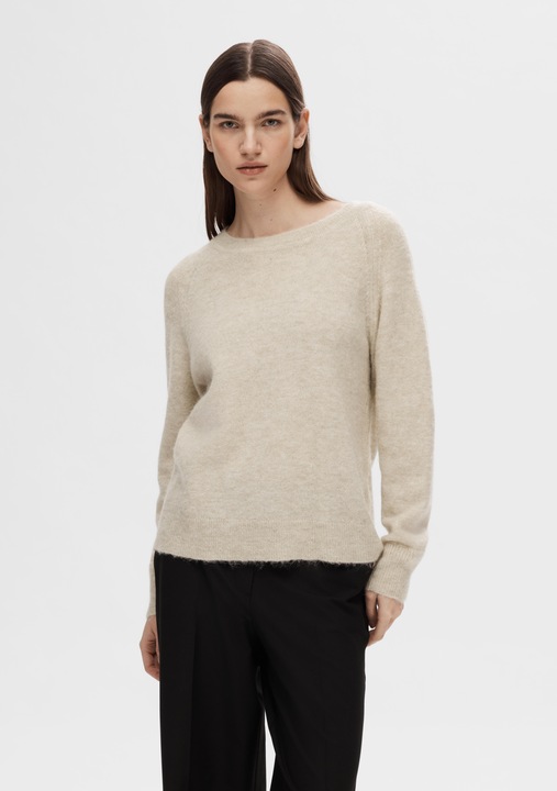 Produktbild Selected Femme Rundhalsausschnitt Woll Pullover (XL)