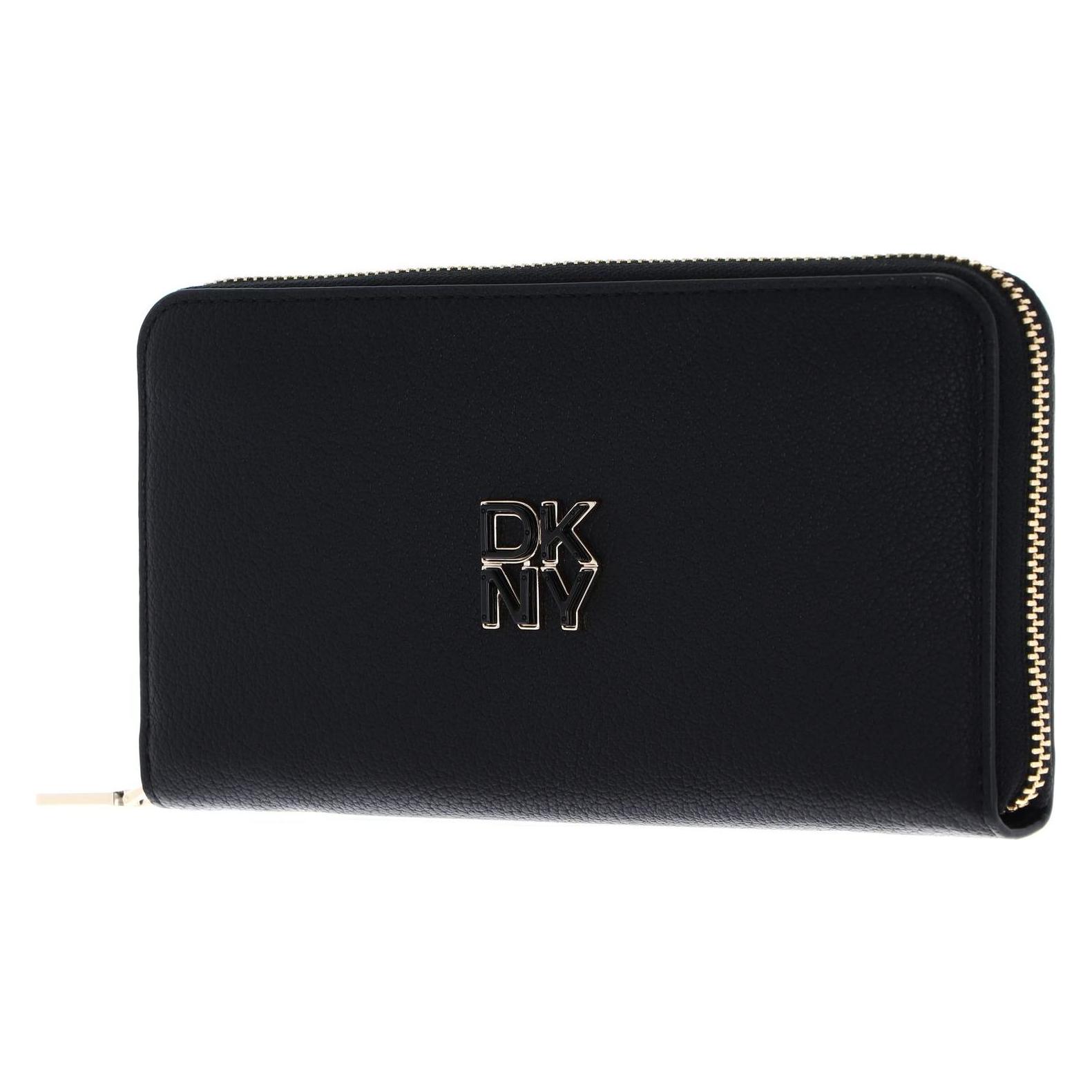 Dkny, Damen, Portemonnaie, Milan Tie Zip Around Wallet, Schwarz
