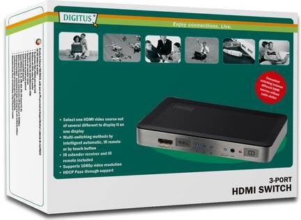 Actual product image Digitus DS-44300, HDMI Switch, 3-port