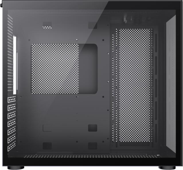 Actual product image GameMax Infinity Gaming Case w/ Glass Side & Front, ATX, Dual Chamber, No Fans inc., Mesh Panels, USB-C, Bla (ATX, mATX, Mini-ITX)