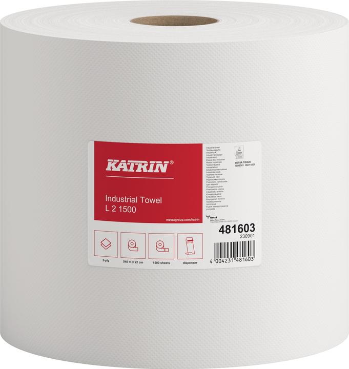 Katrin Cleaning roll Plus L2 22 cm x 570 m (W x L) 2-ply tissue white (1x)